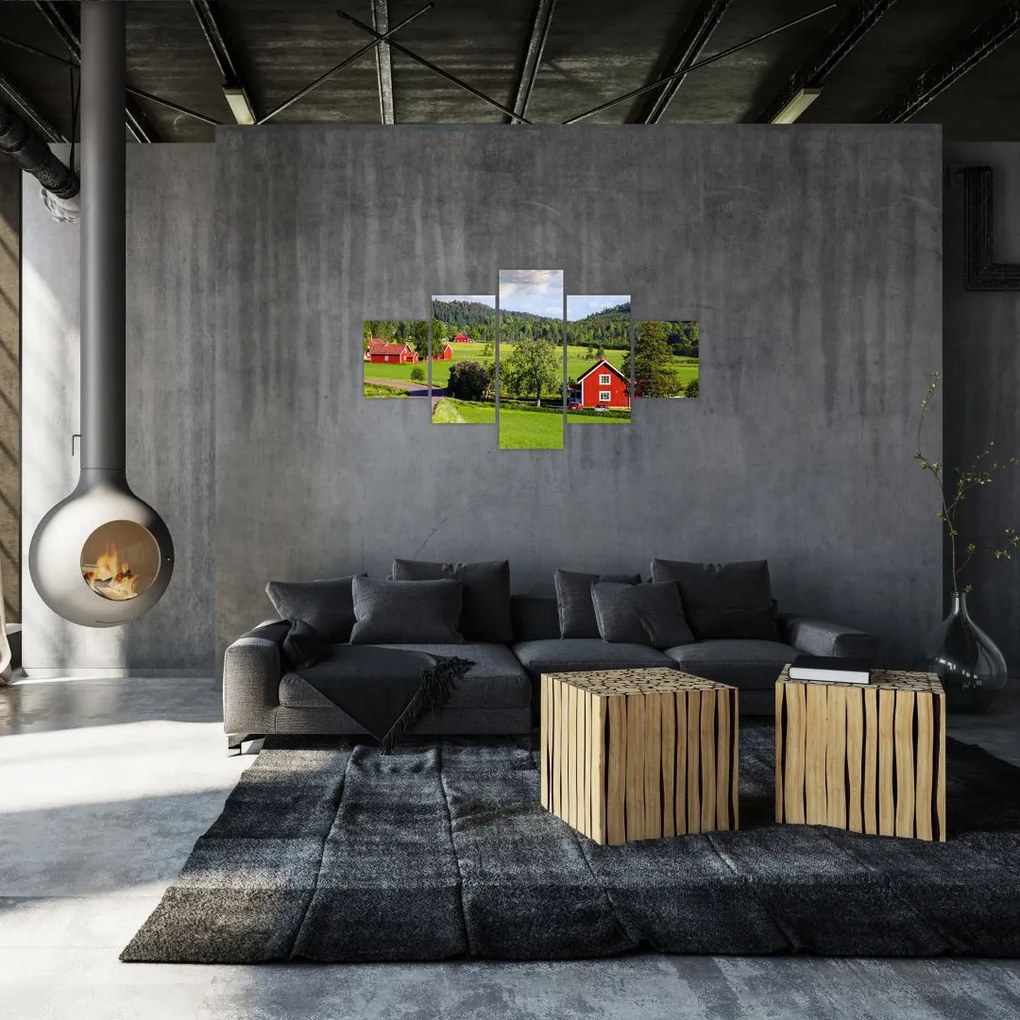 Obraz wsi (125x70 cm)