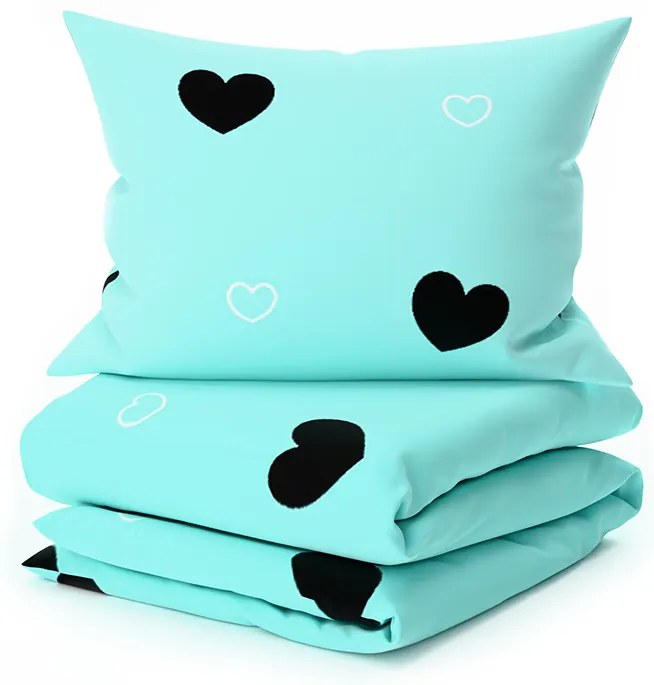 PrzytulneMieszkanie.pl PrzytulneMieszkanie.pl Pościel z mikrofibry CORAZON BLEND niebieska Rozmiar pościeli: 70 x 90 cm | 140 x 200 cm