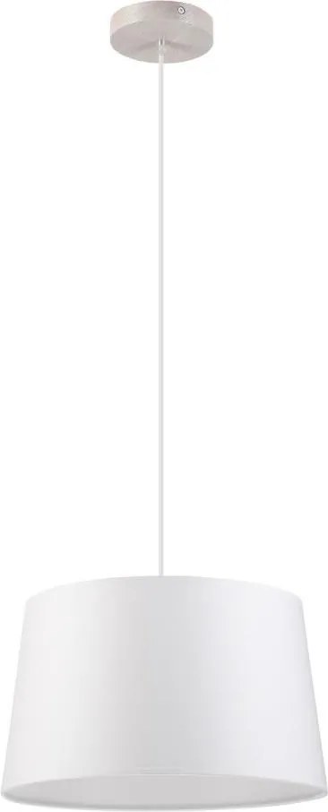 Lampa wisząca na lince AIDA 1xE27/60W/230V śr. 35 cm dąb/biały