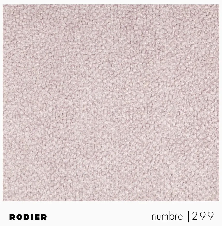 Jasnoróżowy narożnik z materiału bouclé (prawostronny/z szezlongiem) Mirel – Rodier