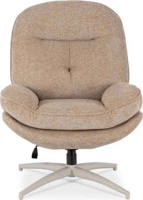 Fotel Wypoczynkowy Obrotowy MESA do Salonu Beżowy Nowoczesny