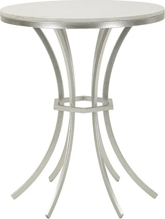 Stolik Kawowy VKH807, Srebrny, 56x56x68 cm, Kendra Home