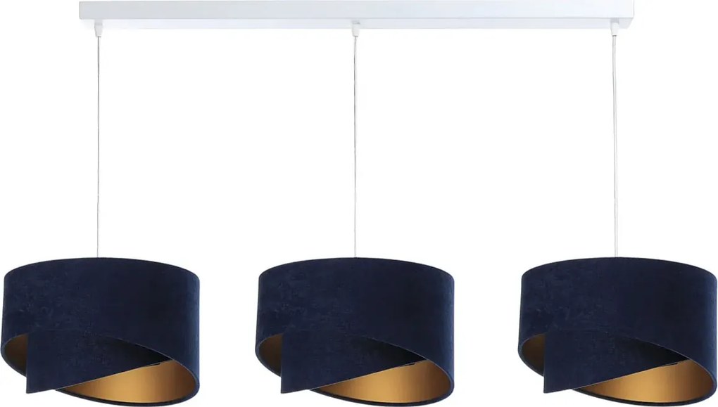 Granatowa lampa wisząca nad stół glamour - S510 F9-H07