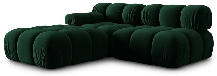 Zielona aksamitna sofa 282 cm Bellis – Micadoni Home