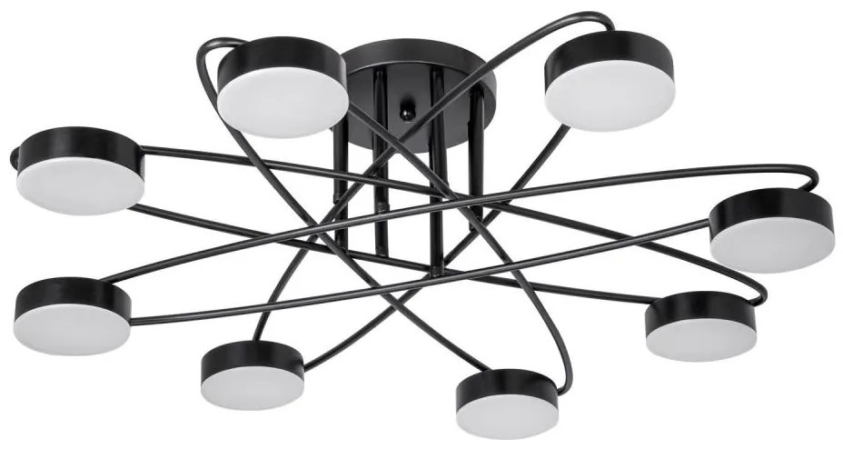 LED żyrandol natynkowy 8xLED/7W/230V 3000-6000K pr. 70 cm czarny