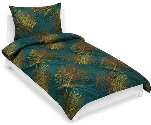 Bellatex Pościel bawełniana Paproć zielony, 140 x200 cm, 70 x 90 cm