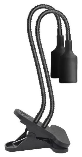 Elastyczna lampa biurkowa z klipsem do roślin PLANTY 2xE27/30W/230V czarna