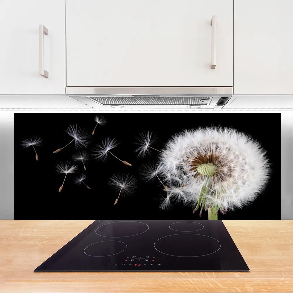 Szkło do Kuchni na Ścianę Puszysty Mniszek Lekarski