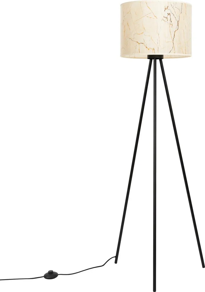 Elegancka podłogowa lampa trójnóg w kolorze beżowy marmur R4-B55