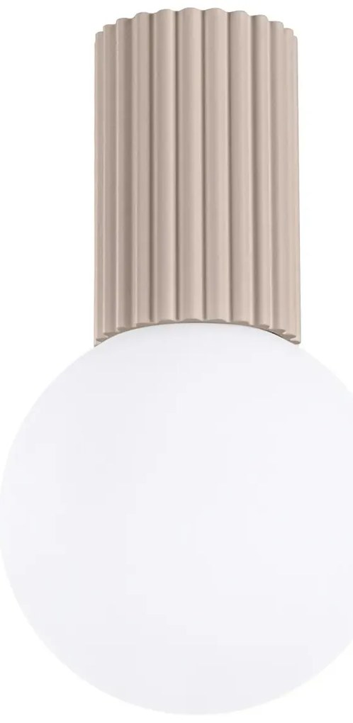 Plafon HALO taupe IP44 ryflowany SOLLUX  LIGHTING