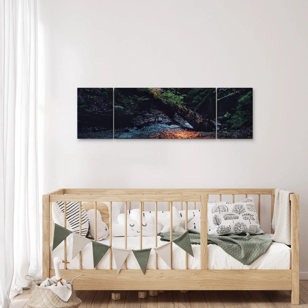Obraz górskiej rzeki (170x50 cm)
