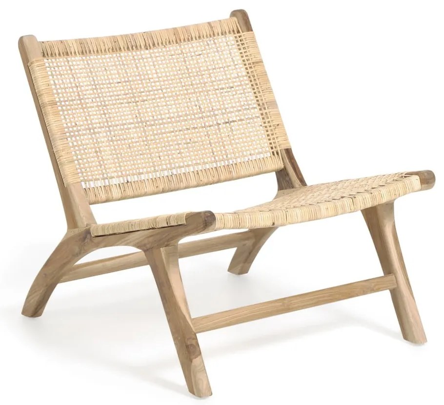 Fotel z plecionką w naturalnym kolorze Beida – Kave Home