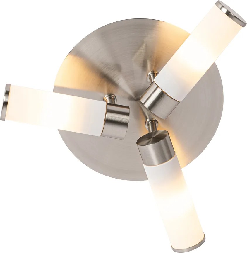 Nowoczesna lampa sufitowa do łazienki stalowa 3-punktowa IP44 - Bath