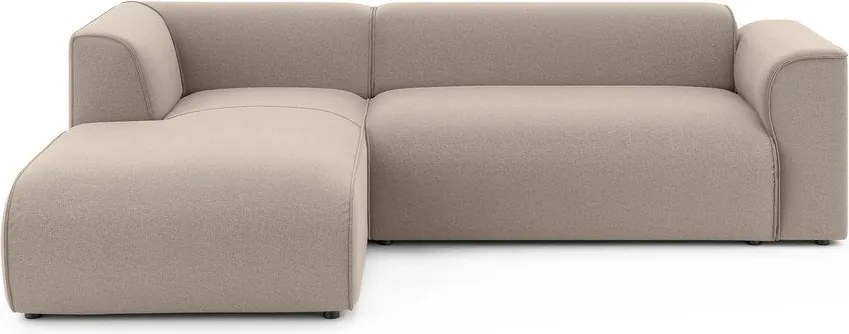 Jasnobrązowy narożnik (lewostronny/z szezlongiem) Merid – Ropez