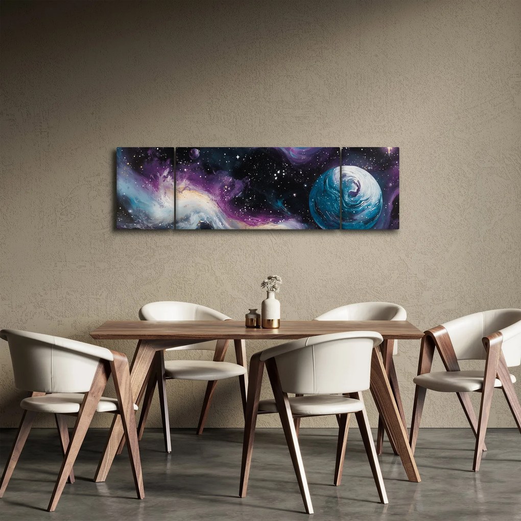 Obraz - Malowany wszechświat (170x50 cm)