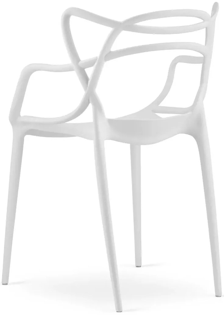 Białe nowoczesne krzesło do stołu M0-R20