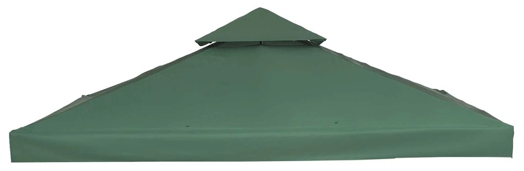 Outsunny Baldachim do Pawilonu 3x3 m Grafitowy Poliester Wymiana Pokrycia Namiot Imprezowy Ogrodowy | Aosom PL