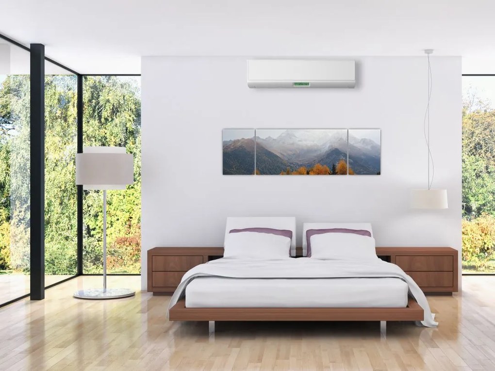 Obraz - Widok na grzbiety górskie (170x50 cm)