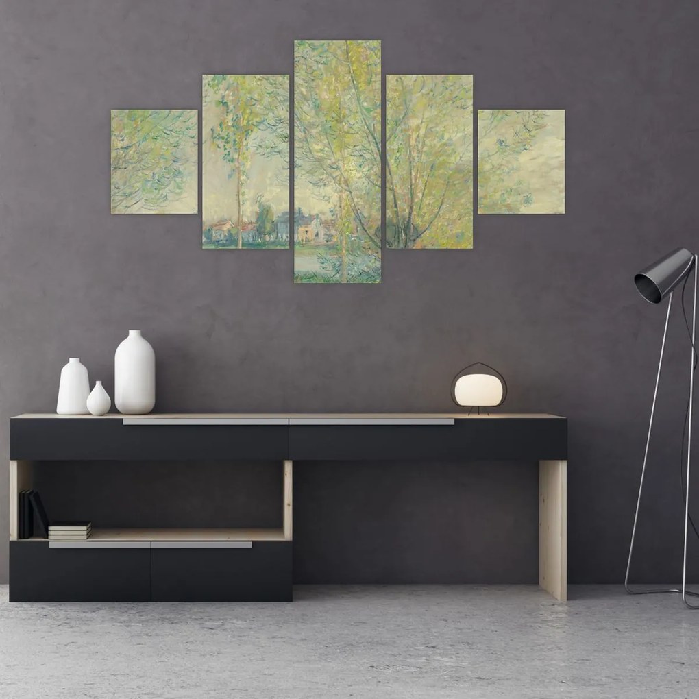 Obraz - Claude Monet, The Willows, reprodukcje (125x70 cm)