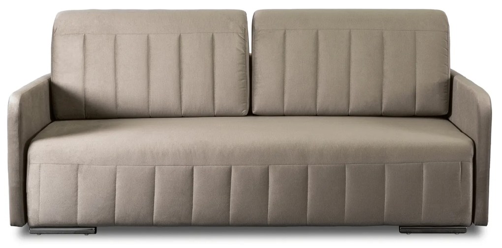Sofa Rozkładana z Funkcją Spania LUMO Dwuosobowa Beżowa Nowoczesna do Salonu