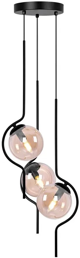 Bursztynowa lampa zwisająca kule - 14X A474 D7-P97