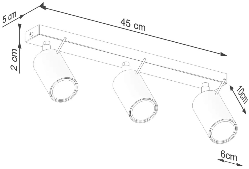 Zielona potrójna lampa sufitowa w loftowym stylu - M064 Boan