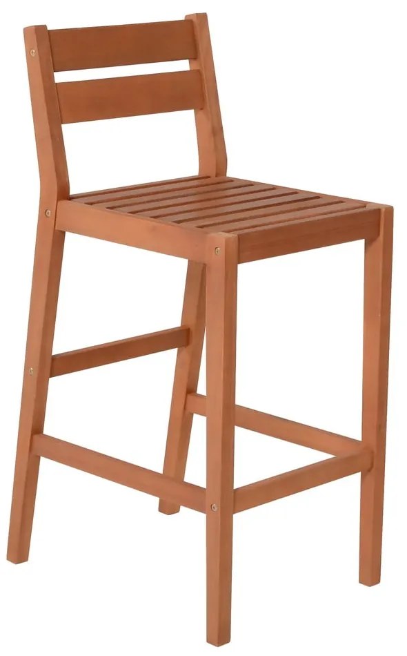 Zestaw ogrodowych mebli barowych z litego drewna eukaliptusowego dla 4 osób Maine – Garden Pleasure