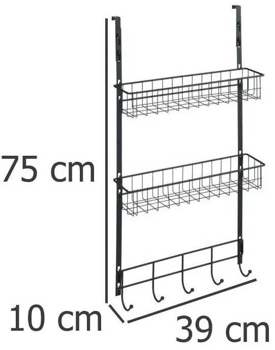 Półka kuchenna na drzwi z wieszakami, WENKO
