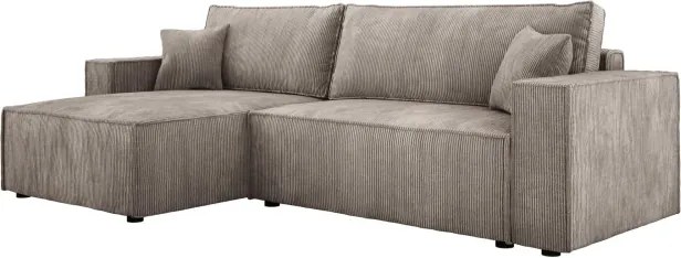 Narożnik POSO XL Lewostronny zestaw z poduszkami wolnostojący tkanina POSO 02 WERSAL