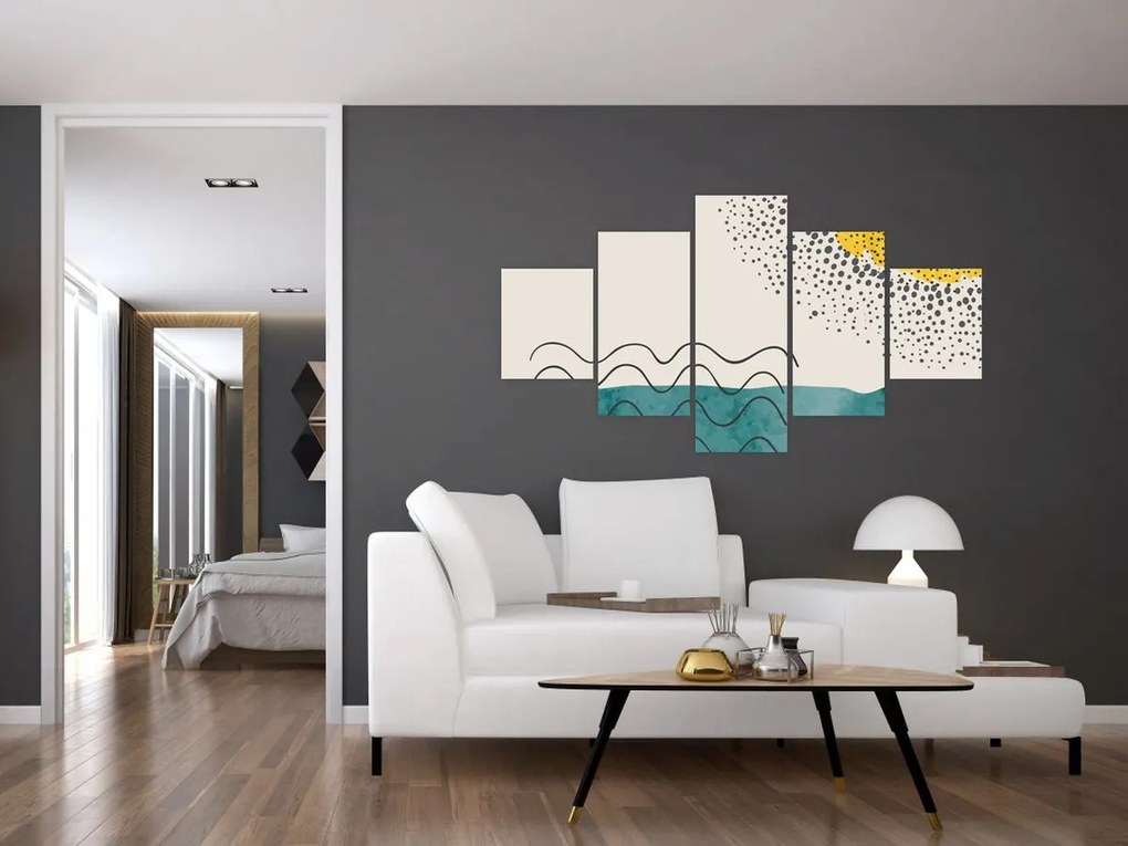 Obraz - Abstrakcyjny obraz plaży N⁰1 (125x70 cm)