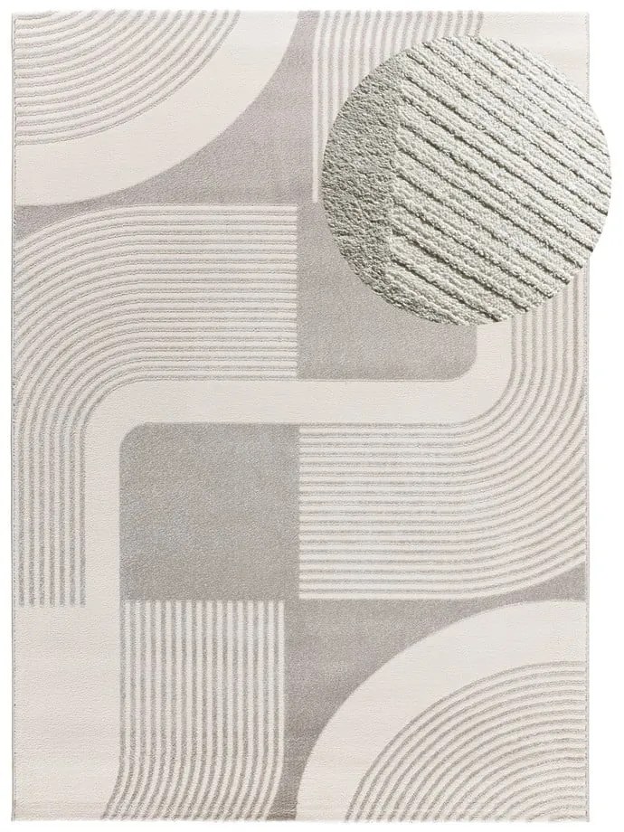 Jasnoszaro-kremowy dywan 80x150 cm Flora – Universal