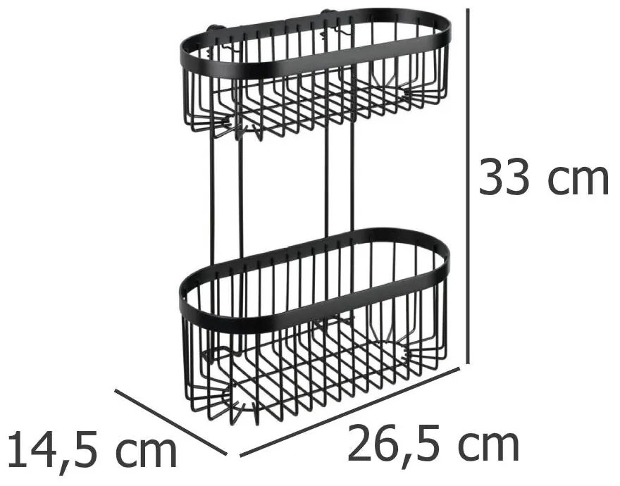Półka łazienkowa wisząca Classic-Plus, 2 poziomy, WENKO