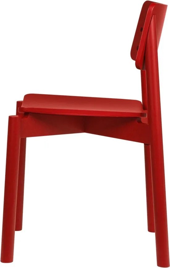 Czerwone krzesło sztaplowane Wem – noo.ma