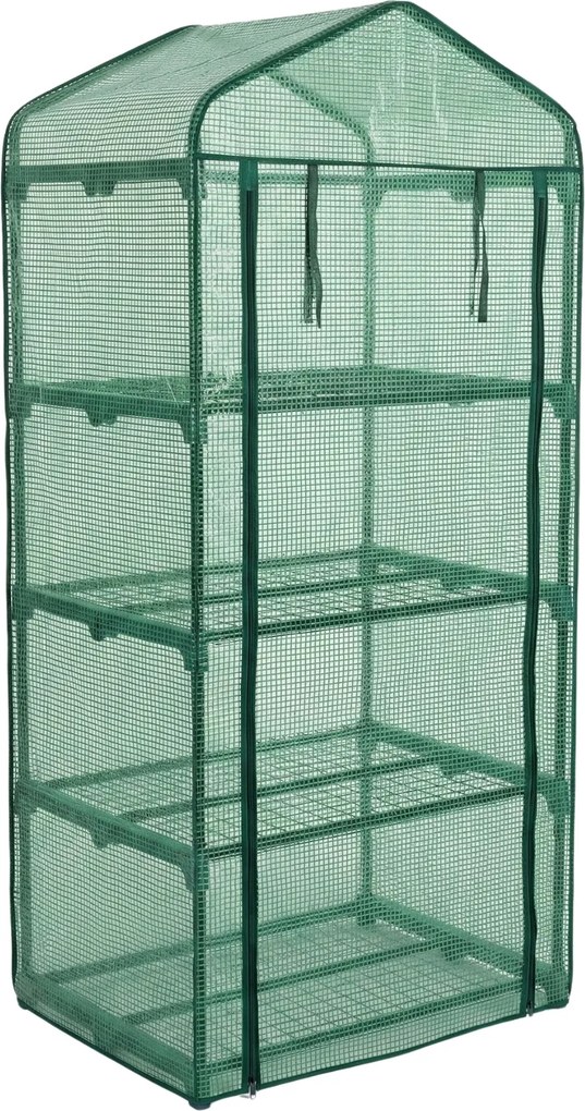 Mini szklarnia foliowa, 4 piętrowa, 68 x 49 x 158 cm