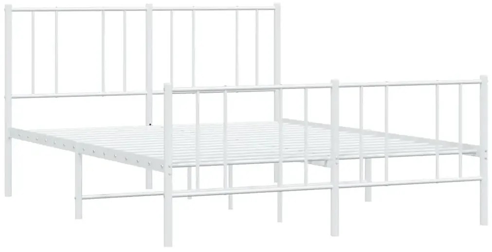 Białe pojedyncze łóżko metalowe 90x200 cm - Quzi