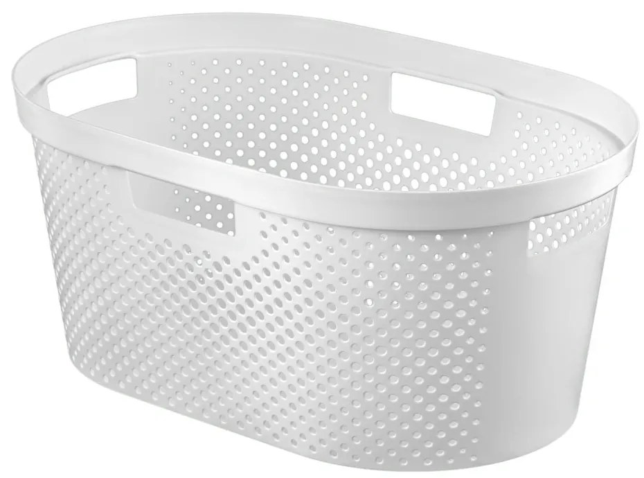 Biały kosz na pranie Curver Infinity, 40 l
