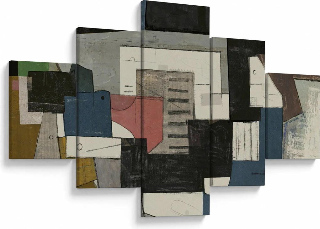 Obraz - Abstrakcja, kubizm (125x70 cm)