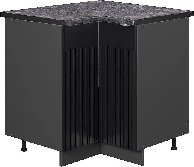 Szafka narożna czarne paski 80.5x60x82 fame-line