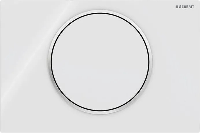 Geberit 115.758.KJ.5 - przycisk spłukiwania Sigma10 24,6x16,4 cm biały/błyszczący chrom