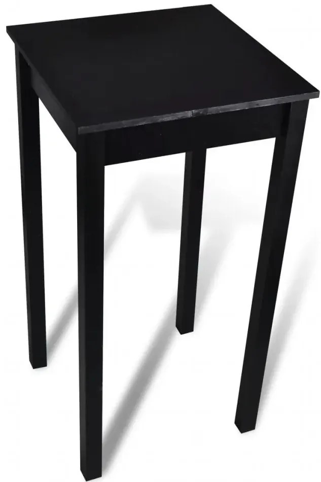 Czarny stolik barowy z 2 hokermi G6-K92