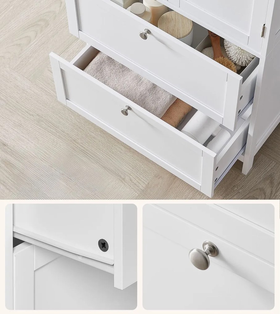 Szafka łazienkowa LAVORANO 110x60 cm, biała