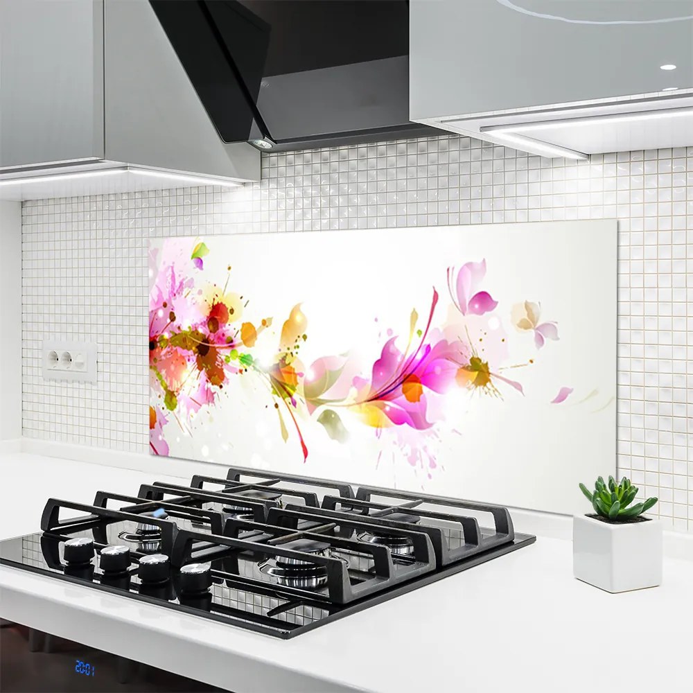 Szkło Dekoracyjne do Kuchni Minimalistyczny Wzór Abstrakcyjny