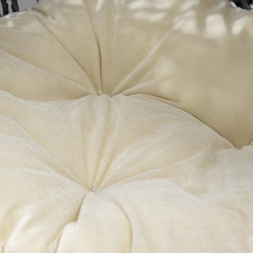 PawHut Domek dla kota z poduszką Miejsce do spania dla kota Jaskinia dla kota podwyższone nogi rattan PVC