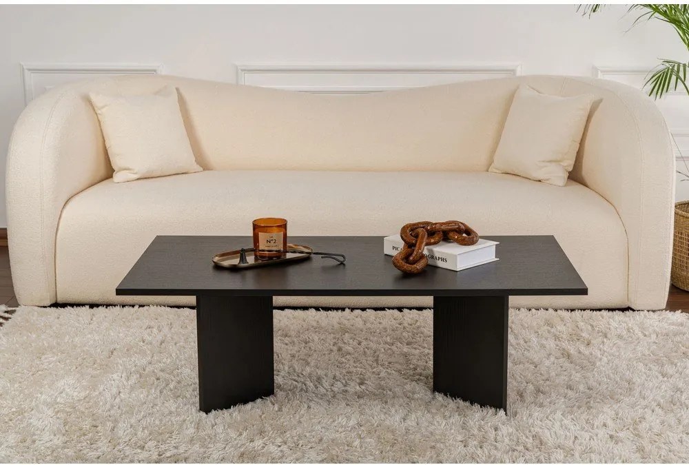 Czarny stolik mat 60x119 cm Sabin – Kalune Design