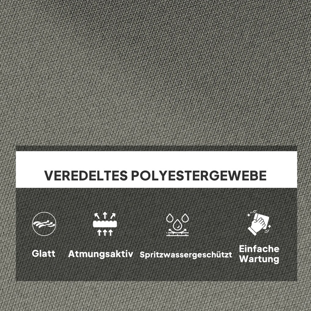 Outsunny Poduszka na siedzenie zewnętrzne, Poduszka do kosza wiszącego i krzeseł bujanych, Poduszka do zewnętrznego użytku, Szara