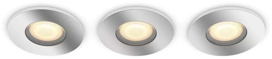 Inteligentne lampy wpuszczane w sufit z gwintem GU10, 4 W zestaw 3 szt. Adore – Philips Hue