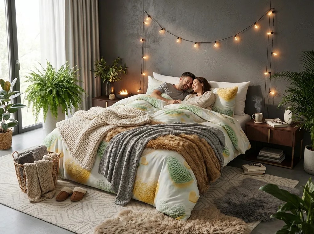 PrzytulneMieszkanie.pl PrzytulneMieszkanie.pl Pościel z mikrofibry HEARTAMI kolorowa Rozmiar pościeli: 2 szt 70 x 80 cm | 160 x 200 cm