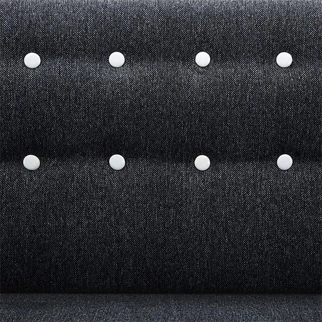 Tapicerowana pikowana sofa ciemnoszaraF5-B82