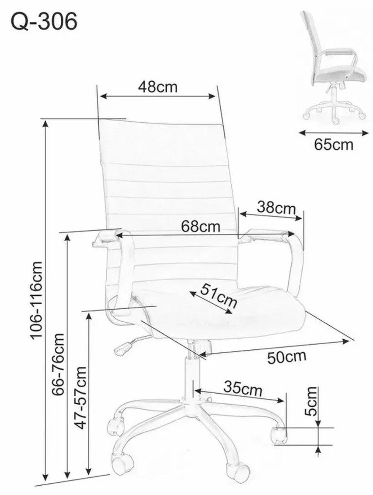 FOTEL OBROTOWY Q306 CZARNY SIGNAL