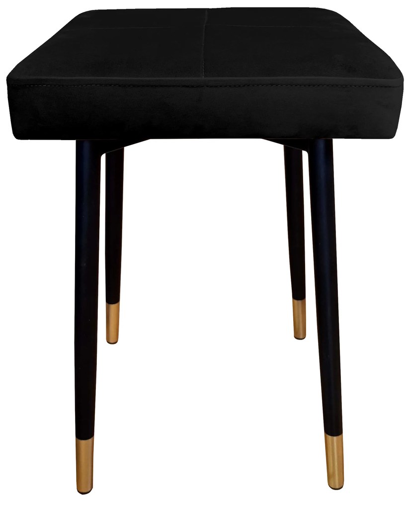 Taboret MAX MG19 czarny podstawa czarna/złota